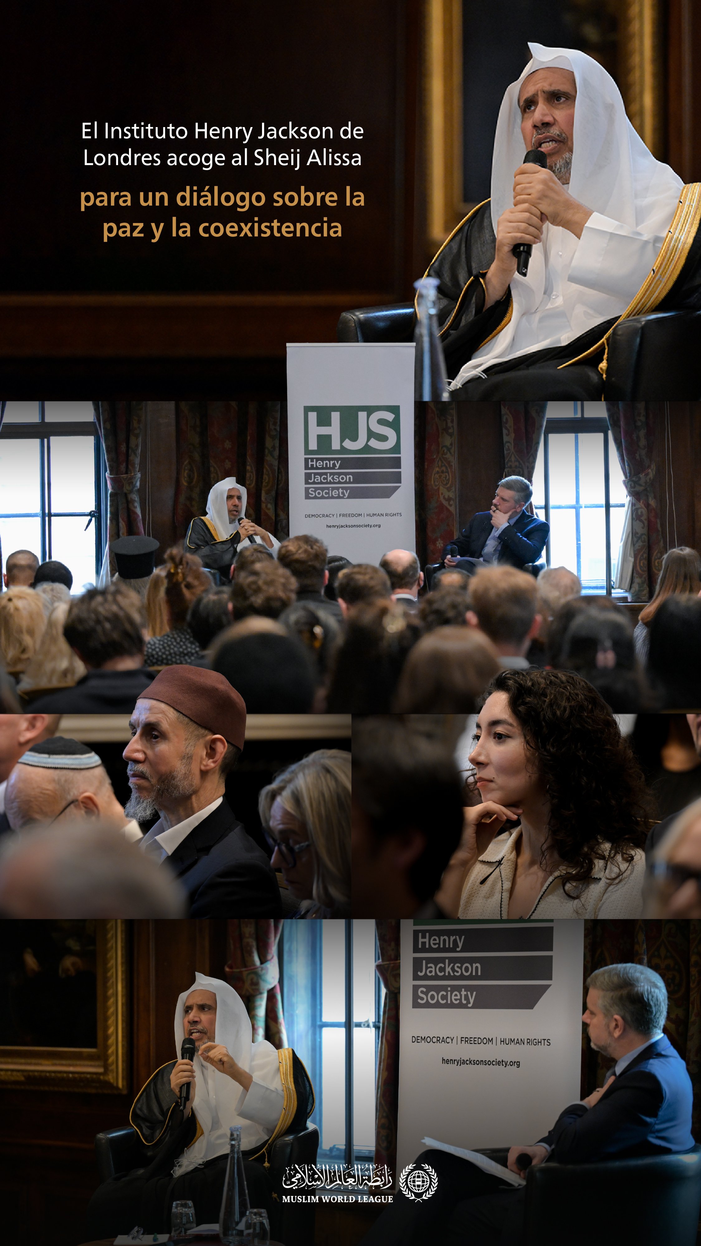 El Instituto Henry Jackson Society de Londres acogió en su sede, en la capital británica, al Secretario General y Presidente de la Comisión de Ulemas, el Sheij Mohammed Al-Issa, para un diálogo en profundidad
