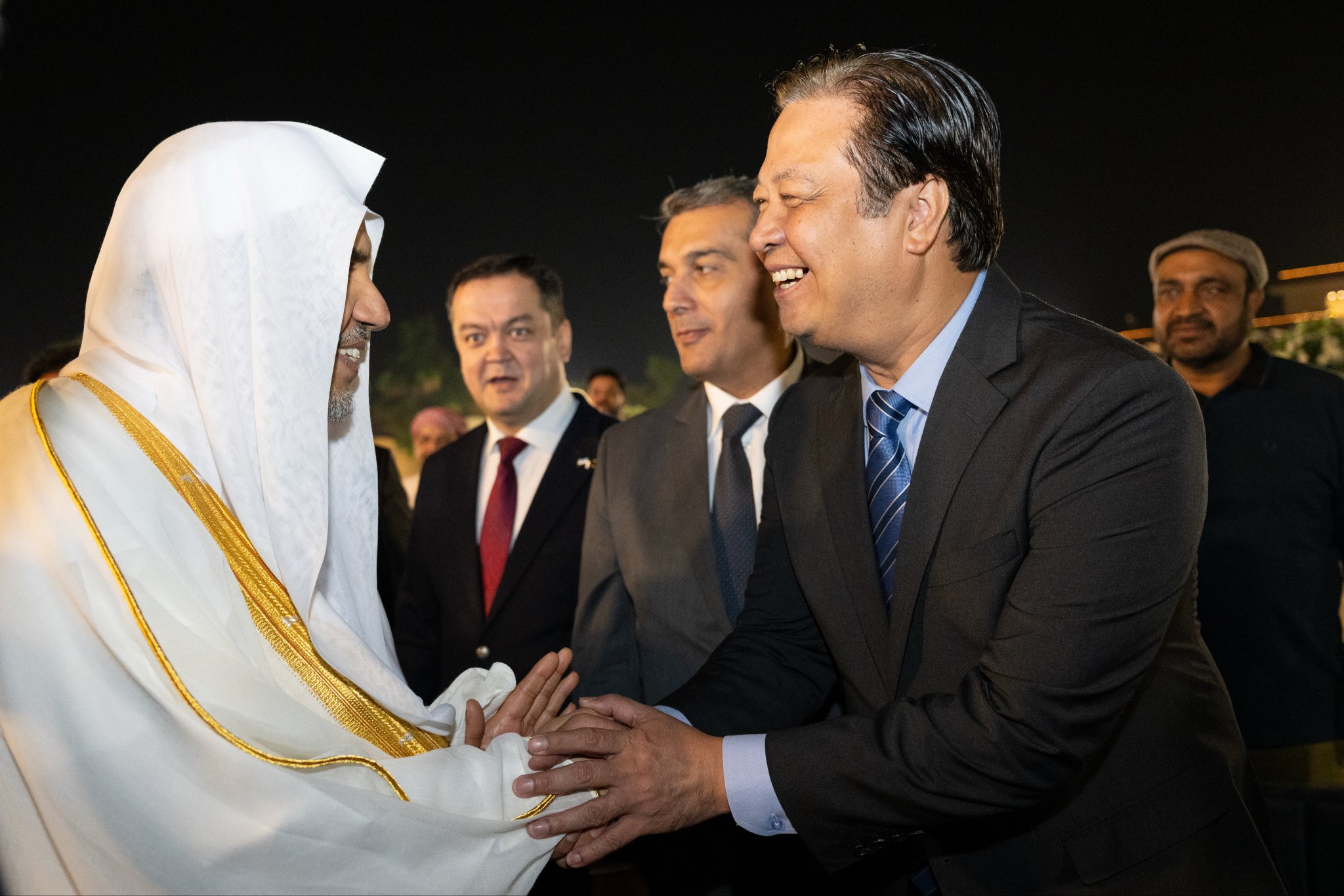H.E. Muhammad Talha Mahmood, Chairman of the Senate Standing Committee on Defence of Pakistan, hosted a dinner in honor of H.E. Sheikh Dr. Mohammed Al-Issa, Secretary-General of the Muslim World League and Chairman of the Organization of Muslim Scholars