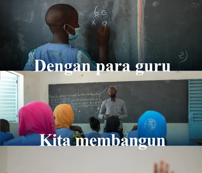 Para pembawa cahaya ilmu..  Para guru patut mendapatkan penghormatan tertinggi: "dengan pemilihan, pemberdayaan, dukungan, dan penghormatan."
