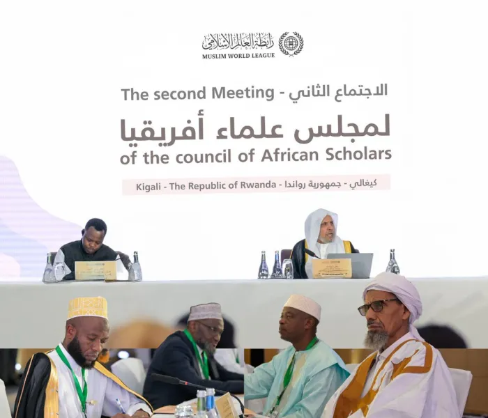 ‏ترأَّسَ معالي الأمين العام، رئيس هيئة علماء المسلمين، فضيلة الشيخ د.⁧‫محمد العيسى‬⁩ ⁦‬⁩، الاجتماعَ الثانيَ لمجلس علماء أفريقيا الذي تستضيفه جمهورية رواندا، ويضم المجلسُ نُخبةً من علماء القارة الأفريقية