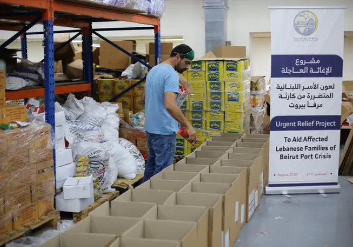 En réponse à la tragique explosion du port de Beyrouth, la LIM est venue en aide au peuple libanais, notamment par la distribution de paniers alimentaires. La mission humanitaire de la LIM consiste à fournir une aide d'urgence en cas de catastrophe.