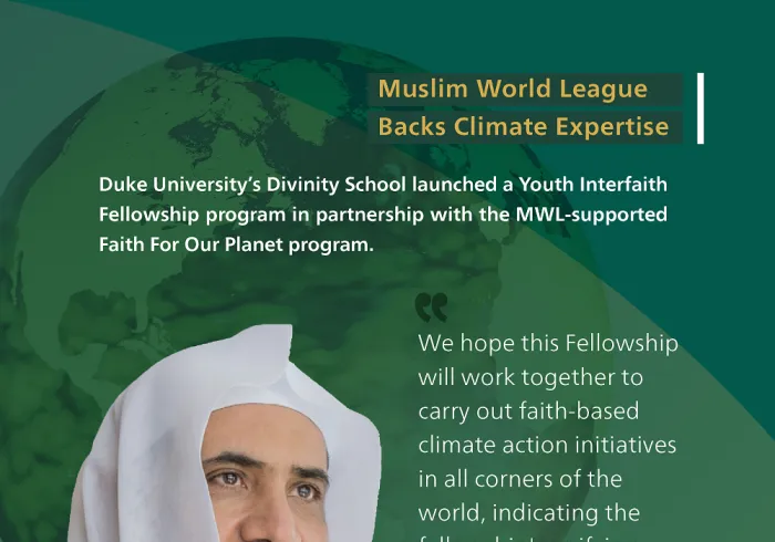 Muslim World League backs climate expertise. 