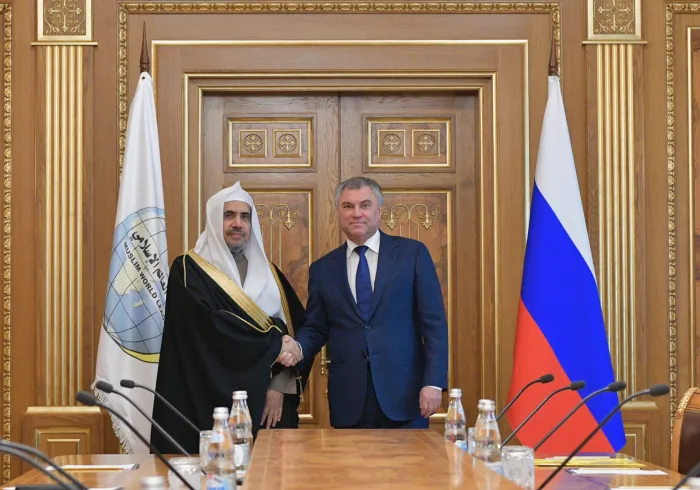 HE Dr. Mohammad Alissa engaged with the Chairman of the Russian State Duma earlier this year