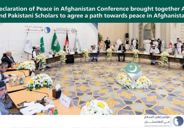 Under the umbrella of the Muslim World League, scholars from Pakistan and Afghanistan came together to agree a path towards peace in Afghanistan