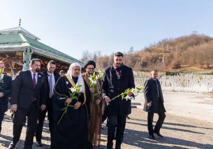 In February, HE Dr. Mohammad Alissa led a delegation to the Srebrenica Memorial Center