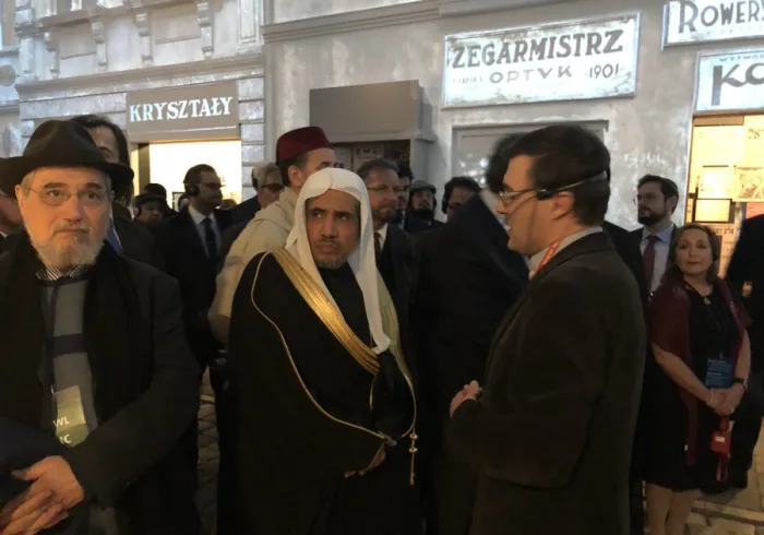  While at polinmuseum today HE Dr. Mohammad Alissa toured the museum and learnt about the history and cultural life of Jewish people in Poland prior to World War II