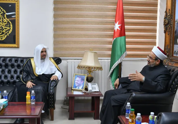 معالي وزير الأوقاف والشؤون والمقدسات الإسلامية في المملكة الأردنية الهاشمية الشيخ الدكتور  عبدالناصر أبو البصل يستقبل في مكتبه بالوزارة، معالي أمين عام رابطة العالم الإسلامي