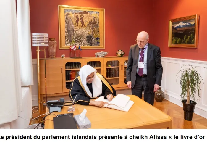 Mohammad Alissa a rencontré le Président du parlement islandais M. Sigvosson avec un certain nombre de parlementaires au siège du parlement à Reykjavik