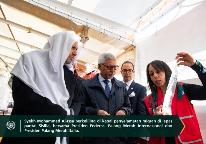 Yang Mulia Syekh Dr.Mohammed bin Abdulkarim Al-Issa, bertemu dengan Yang Mulia Presiden Federasi Internasional Perhimpunan Palang Merah dan Bulan Sabit Merah