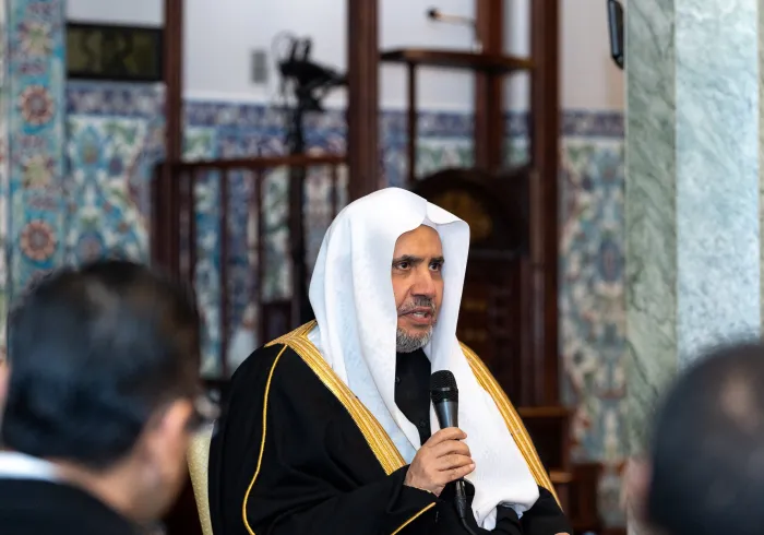 ‏افتتح معالي الأمين العام، رئيس هيئة علماء المسلمين، فضيلة الشيخ د. ⁧‫محمد العيسى‬⁩، في المركز الإسلامي بواشنطن، اجتماعَ المجلس التأسيسي للقيادات الإسلامية في أمريكا بشطريها الشمالي والجنوبي
