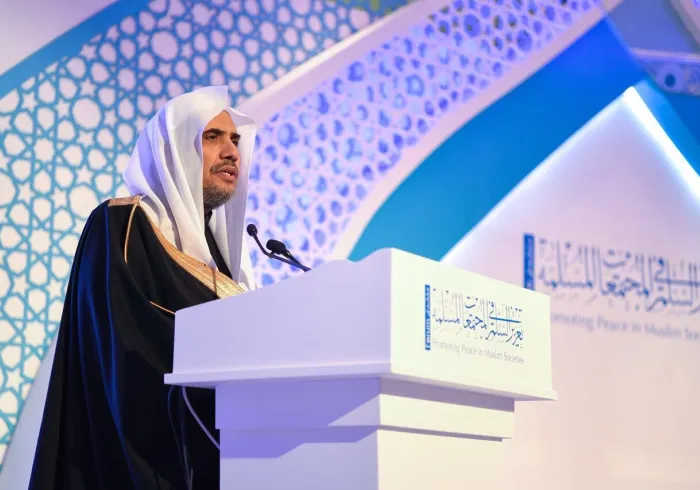 معالي الأمين العام مخاطباً المؤتمر العالميّ لـ منتدى تعزيز السلم في  أبوظبي