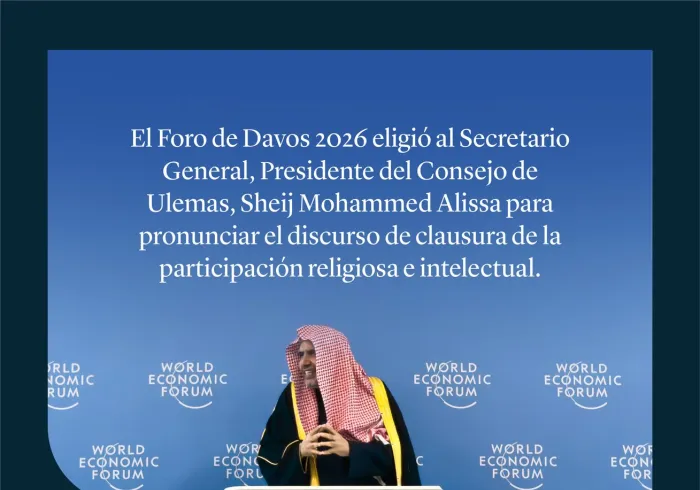 Extractos del discurso de clausura de la participación religiosa e intelectual del Secretario General, Sheij Dr. Mohammed Al-Issa durante el Foro de Davos 2026