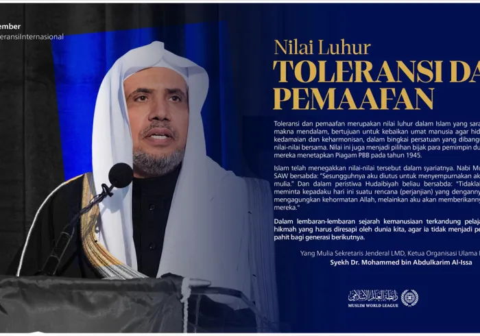Nilai-nilai Islam kita menjunjung tinggi prinsip toleransi dan perdamaian, yang membawa kebaikan bagi semua.