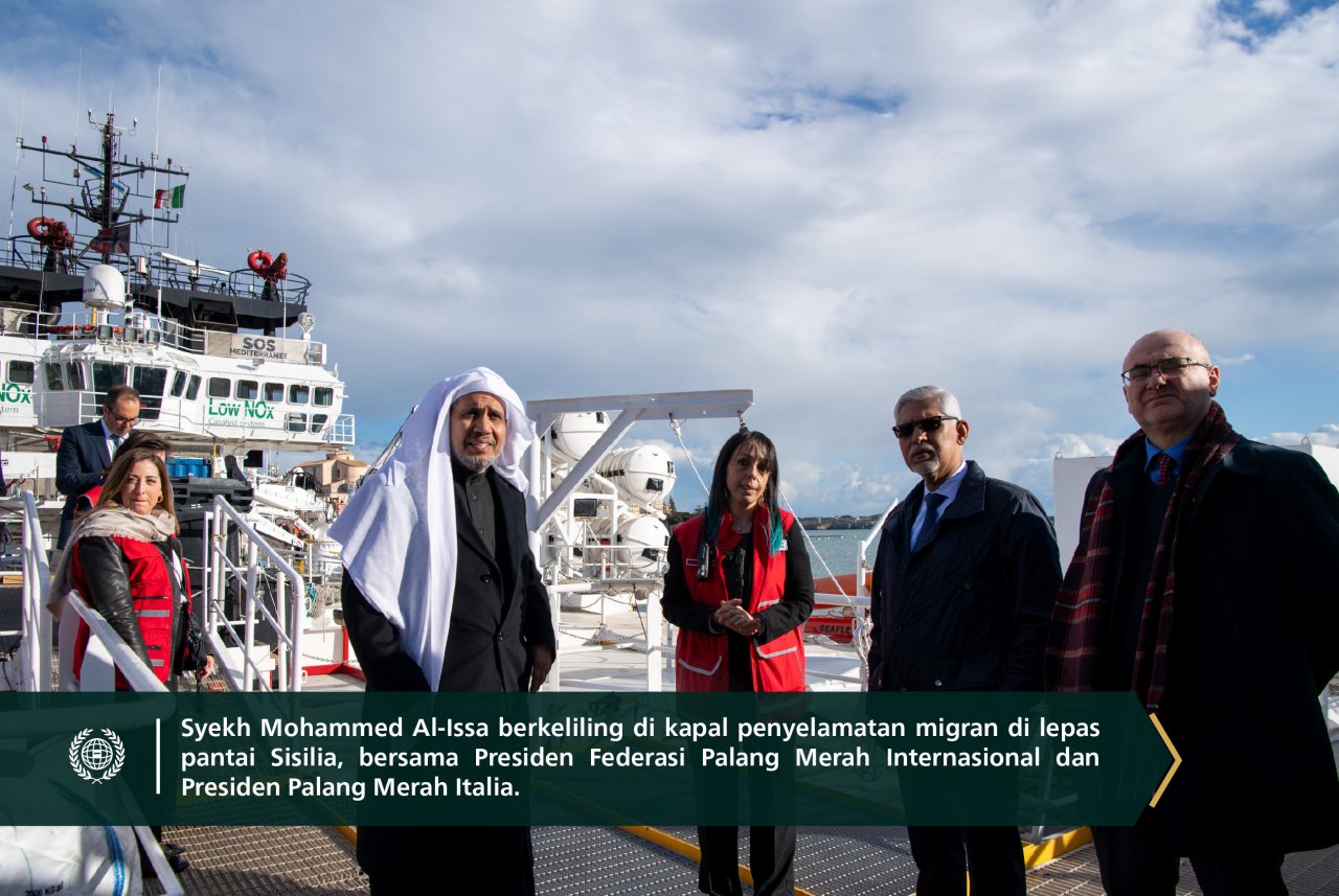 Yang Mulia Syekh Dr.Mohammed bin Abdulkarim Al-Issa, bertemu dengan Yang Mulia Presiden Federasi Internasional Perhimpunan Palang Merah dan Bulan Sabit Merah