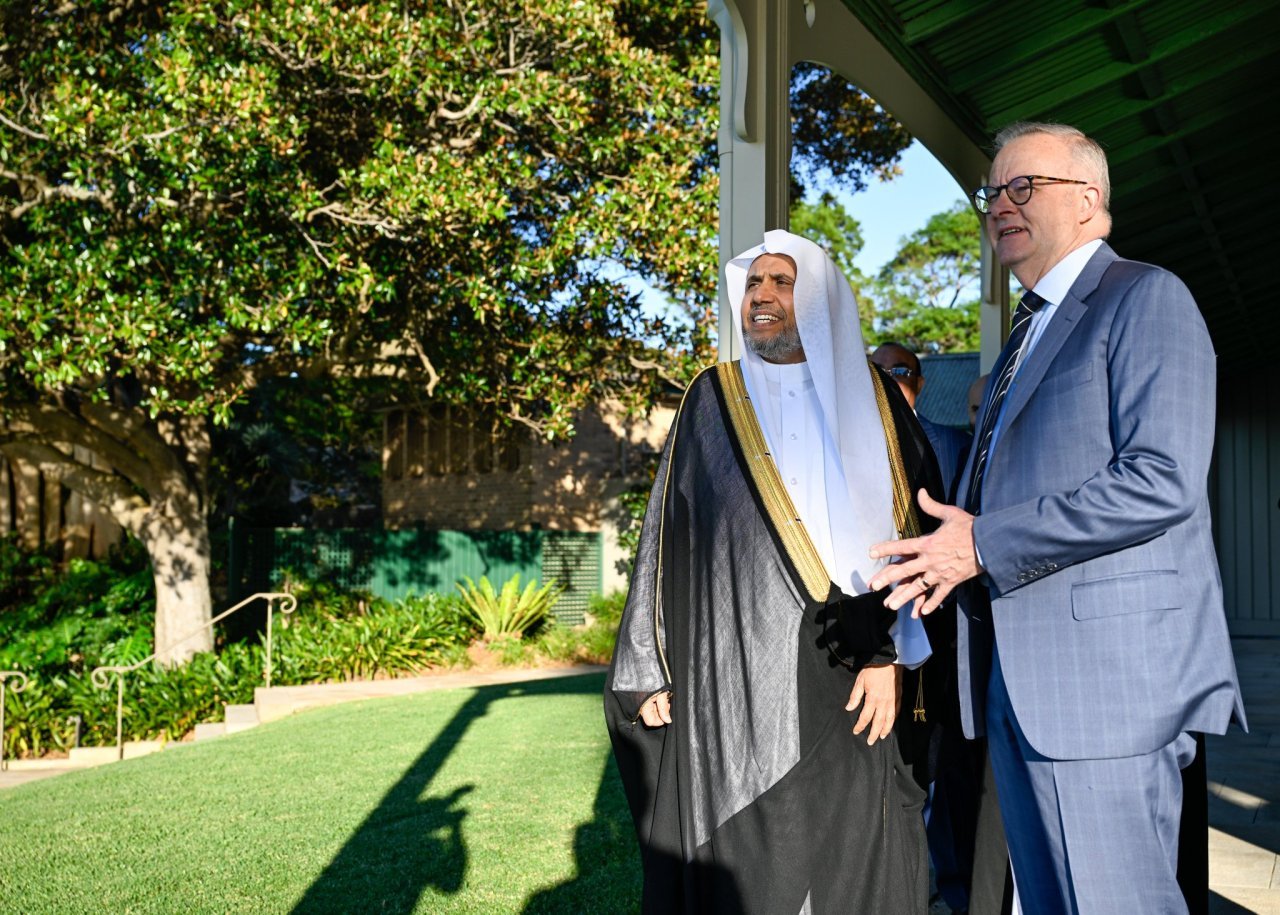 ‏استضاف دولةُ رئيس الوزراء الأسترالي، السيد أنتوني ألبانيزي، في مدينة "سيدني"، صباح اليوم معاليَ الأمين العام، رئيس هيئة علماء المسلمين، فضيلة الشيخ د.⁧‫ محمد العيسى