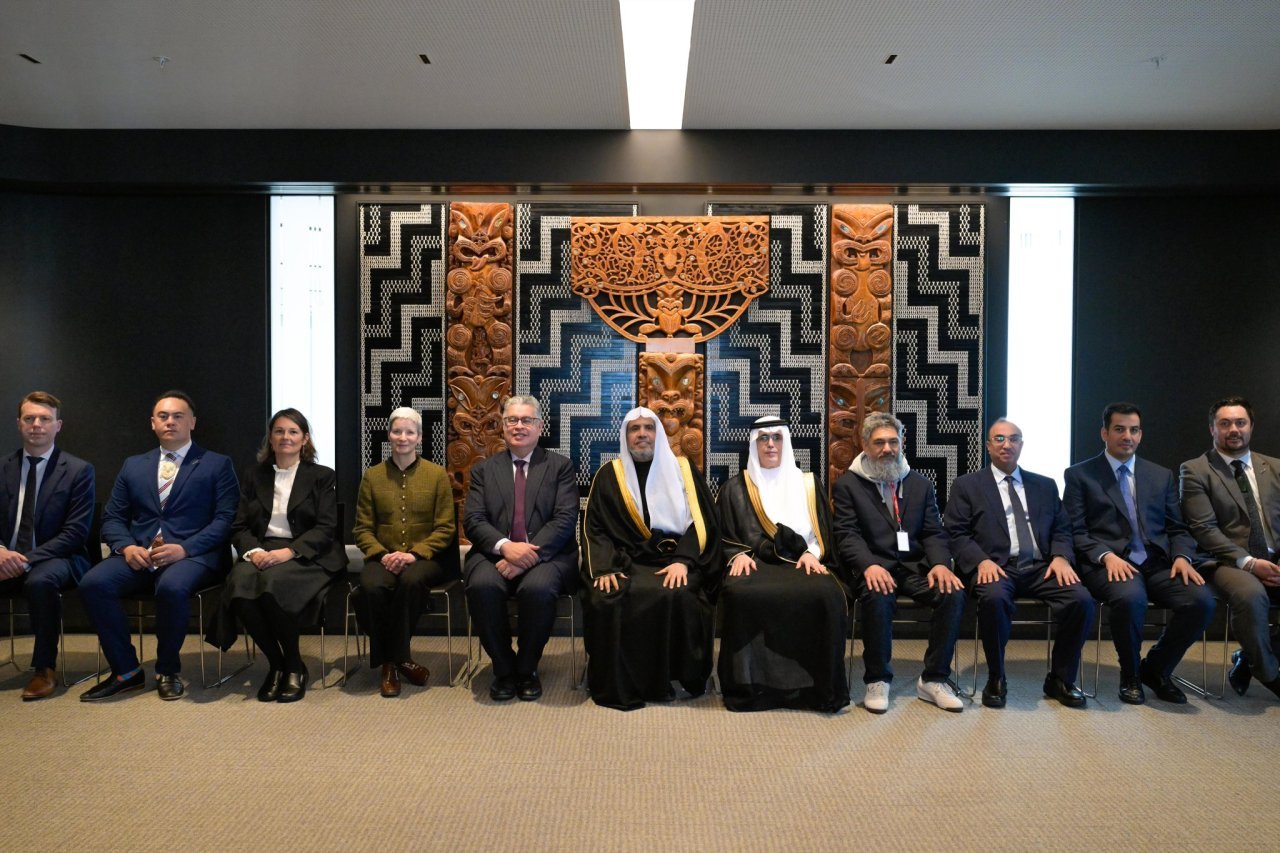 H.E. Sheikh Dr. Mohammed Al-Issa , Secretary-General of the MWL, was welcomed by the Māori, the Indigenous people of New Zealand, at the New Zealand Government precinct
