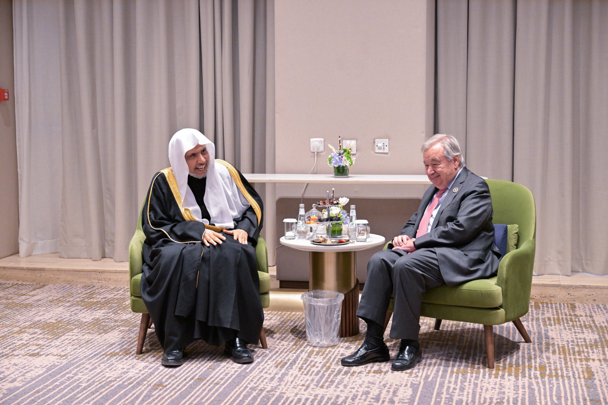 H.E. Sheikh Dr. Mohammed Al-Issa, met with H.E. Mr. António Guterres, Secretary-General of the United Nations